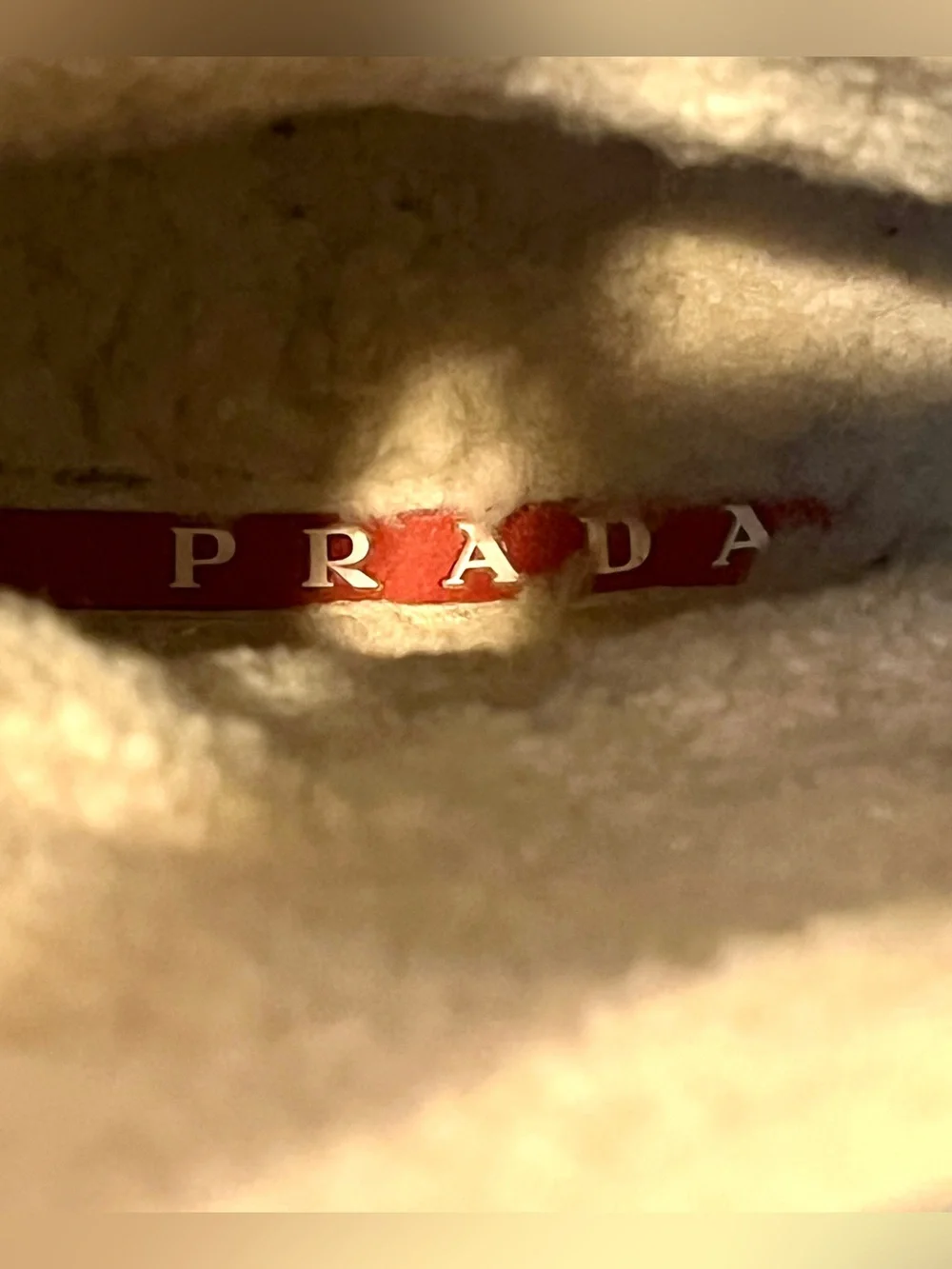 Vintage Prada Suede Shearling Winter Boots Camel Platform Size 40